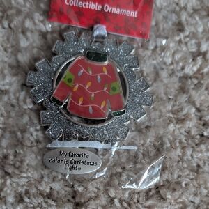 NWT 'My Favorite Color is Christmas Lights' Christmas Sweater Ornament